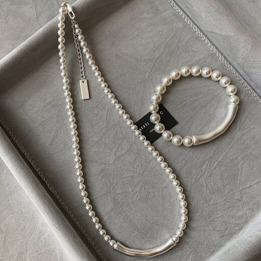 Senyong 2025 new niche unique simple pearl bamboo bracelet for women light luxury exquisite high-end bracelet bracelet bracelet bracelet + necklace set