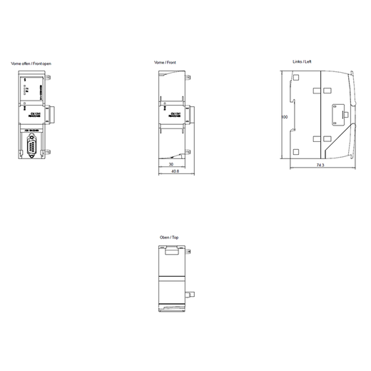 Siemens 6ES7241-1CH32-0XB0 PLC module controller SIMATIC S7-1200, communication module CM 1241