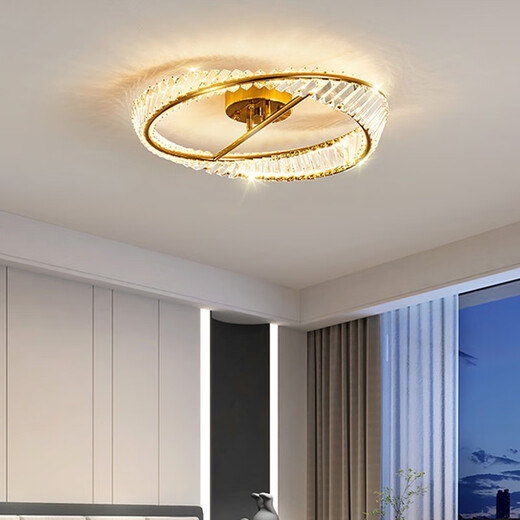 XMSJ Custom Italian Light Luxury Crystal Decke Wohnzimmer Lichter postmodern einfach 2022 Neues romantisches Hauptschlafzimmer Dining 1W D Modell 6623-800-Wuji Smart Model