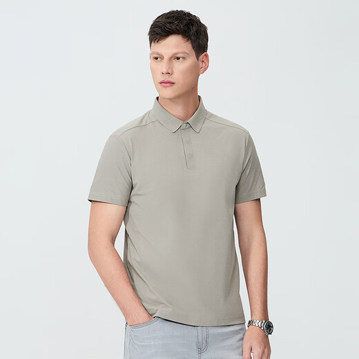 与狼共舞【弹力速干】夏季轻薄透气驱蚊短袖POLO衫男 701卡其 2XL(185) 