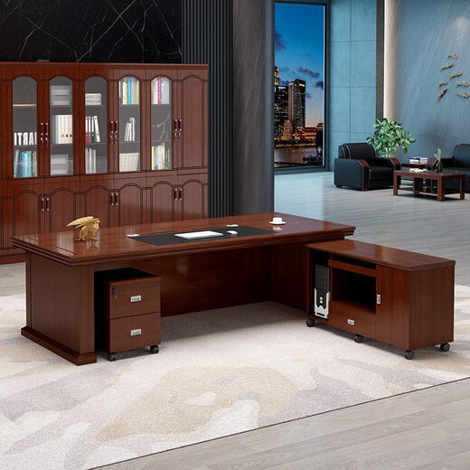 Baiyuda neuer Stil Boss Office Desk Sofa Büro großer Schreibtisch Manager President Desk Schreibtisch Stuhl Kombination Set 826# Office Desk 1,6 Meter Single Tisch