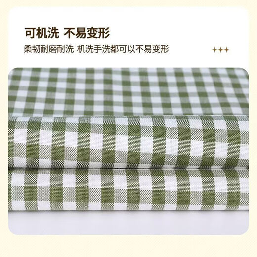 相思桐婴儿苎麻隔尿垫可洗透气超大号婴儿防水床单夏季凉席姨妈垫床上 蓝色格子 70*90