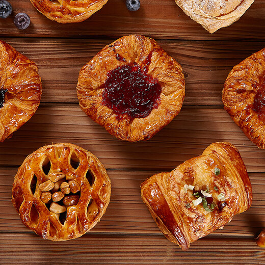Gaobei GOBEI 6 pieces * 10 bags Napoleon layered puff pastry crispy Wellington steak apple pie 25*14110 pieces/box (normal express delivery)