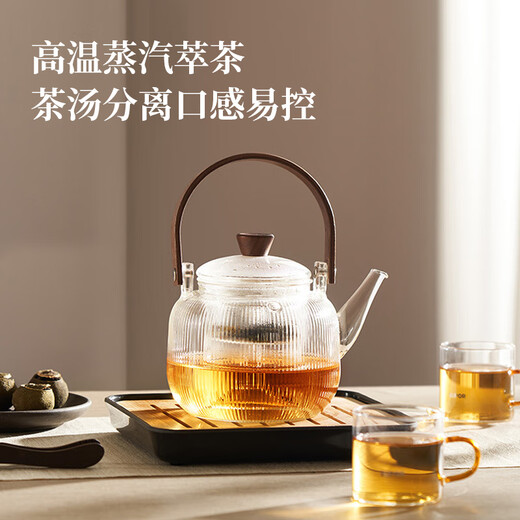 SUPOR heat-resistant glass tea kettle, heat-resistant tea kettle, kettle (tilt kettle + electric ceramic stove)