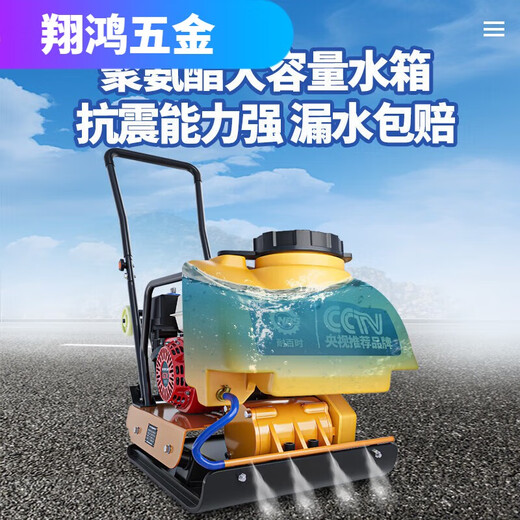 XMSJ电动汽油柴油振动平板夯路面夯土机夯实机震动平板夯打夯定制 3890型铸钢汽油款-百力通动