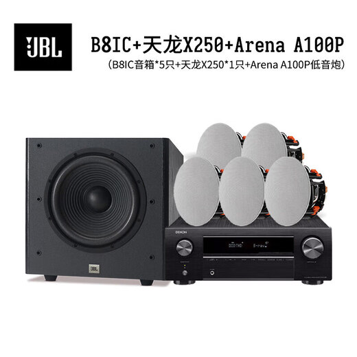 JBL B8IC Techo 5.1 Juego de audio de cine en casa Sala de estar comercial Música de fondo de alta gama Altavoz invisible Amplificador Wifi Combinación Combinación Combinación Altavoz