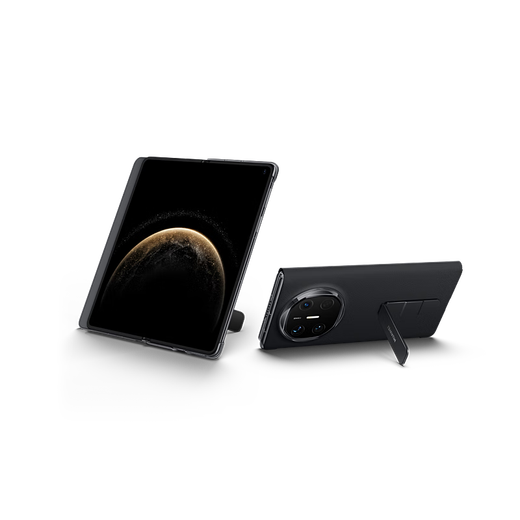 华为原装MateX6手机壳皮套旋转支架折叠屏matex6典藏版智能视窗翻盖式保护套防摔商务 Mate X6智能视窗支架皮套【黑色】