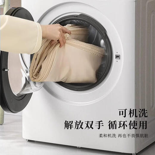 JCZS Japanese down jacket storage bag double-layer zipper compression clothes cotton quilt fabric bag wardrobe home storage bag large dark gray (45*35*22CM) 145*70CM