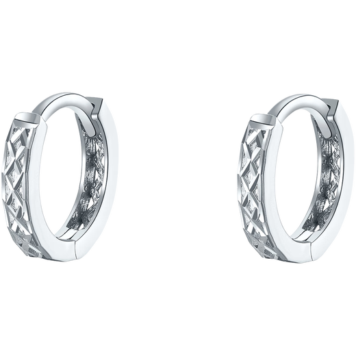 Saturday Fu PT950 platinum earrings for women simple plain hoop platinum earrings birthday gift B0913319 one pair about 1.66g