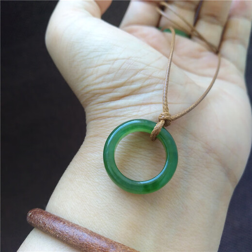 
Kechu Faith Hetian Jade Jade Ring Women's Plain Ring Finger Ring Pendant Peaceful Ring Yang Yang Green Apple Green Natural Certificate [No. 16837] Inner Diameter 19.0mm