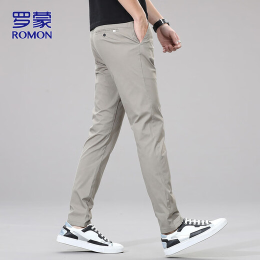 Pantalones de Romon Summer Slim Casual Pants casual de moda Pantalones de pies de moda para hombres Pantalones de hombres versátiles
