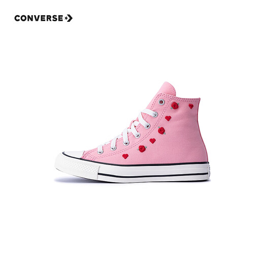 Converse Converse All Star Children's Shoes Girls High Top Canvas Shoes 2025 Spring Love Embroidered Children's Casual Shoes Pink 37 Recommended Foot Length 22.5cm