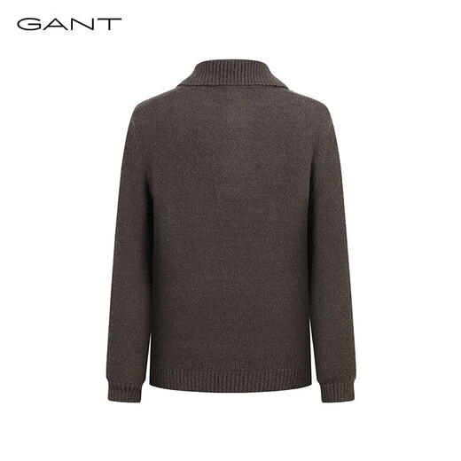 GANT/GANT 24 spring men's lapel buttoned wool blended solid color pullover sweater sweater bottoming shirt 248-Camel M