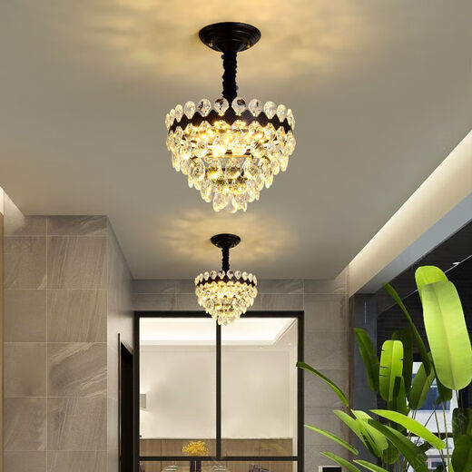
Ancient Town Lamps Zhongshan Lamps Collection 2025 New Corridor Lighting Aisle Entrance Light European Crystal Chandelier Balcony Bedroom 9928 Gold Three-Color Light Source