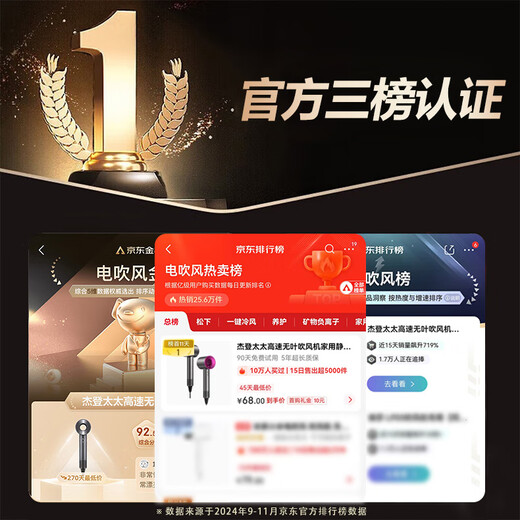 Mrs. Jayden's True National 3C Certification Leafless High-speed Hair Dryer for Household Silent Negative Ions High Power Does Not Hurt Hair Dryer Huaqiang North Hair Dryer Household Men and Women Only High-Grade Gray 3 Billion Negative Ions Single Nozzle 1.8 Meter Line Gift Box Constant Temperature Hair Care丨TOP List丨Super Long Warranty Only Replacement Not Repair