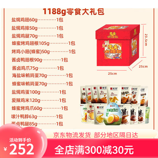 无穷零食 经典美味礼盒 肉类零食礼盒 颂女友零食 693g 【无穷零食大礼盒】