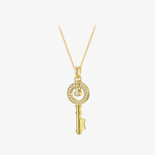 YVONLI signature series lucky key necklace women's light luxury jewelry gift birthday gift gold small size