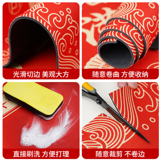 新年入户地垫蛇年大门口地垫可裁剪中式硅藻泥吸水垫进门口玄关 桂林一枝ND-12027 1件数 50*80CM升级硅藻泥