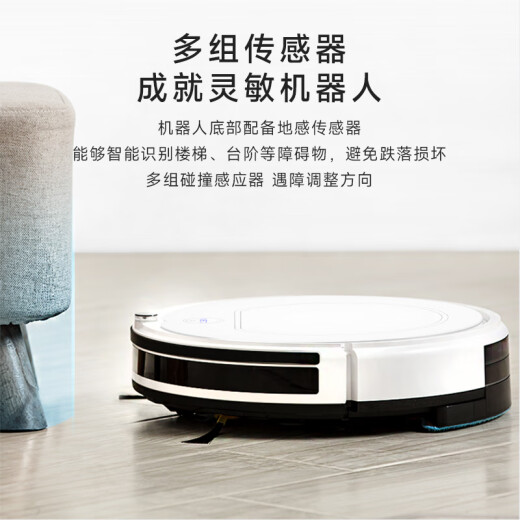 福玛特（FMART）智能家用D30扫地机器人 擦地机洗地机 自动智能扫拖机器人家用地毯清洁器 变频吸力大容量尘盒水箱 APP控制+大容量水箱+