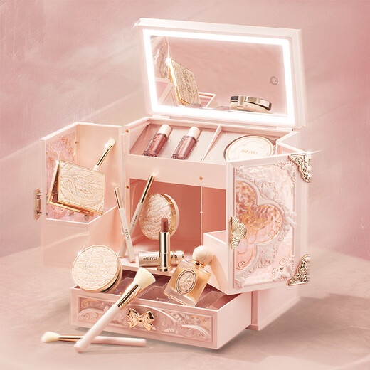 MEIYU Dielianhua Christmas gift for girlfriend birthday girl makeup lipstick gift box cosmetics complete set Dielianhua 14-piece set - including three-color beauty mirror. An e-card is required to contact customer service