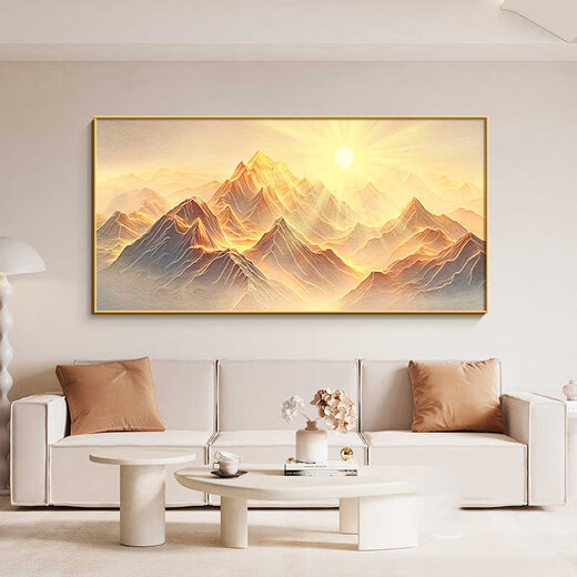 
Hanxuan Rizhao Jinshan Living Room Electric Meter Box Decoration Painting Horizontal Large Size Power Switch Covering Modern Simple Hanging Painting JD14988 100*50cm (Covering 90*40) Lifting cover/support pole gold frame