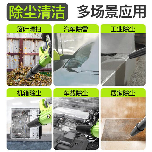 XMSJ充电式工业吹风机吹树叶清理暴风除雪无线电动鼓风机除尘神器 DS充电暴风吹3888TV2电1充