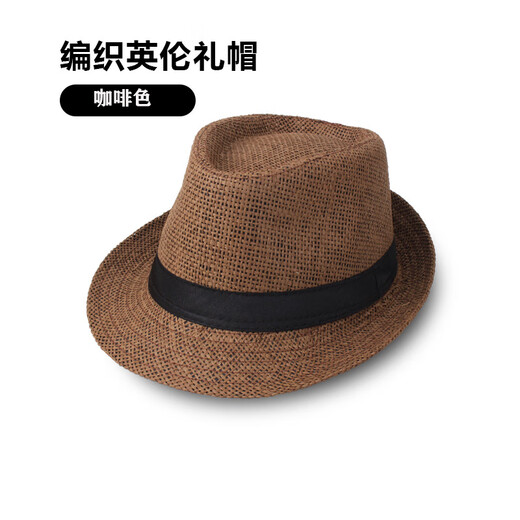 Thousands of charming summer hats for men, straw shading and breathable hats, sun protection sun hats, jazz hats, men's hats, casual hats, cool hats, black (linen material), one size fits all for adults 58cm