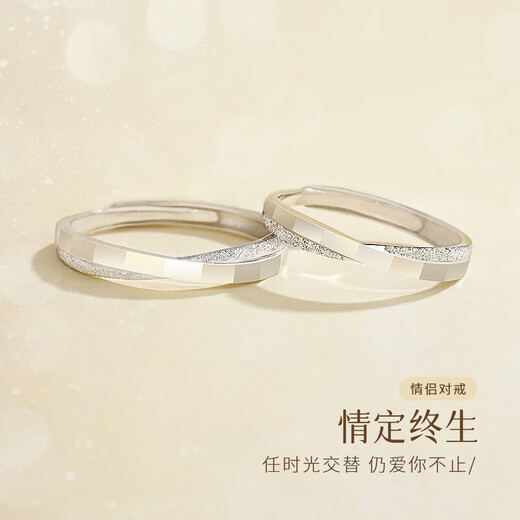 MZMZ platinum Möbius frosted ring pt950 platinum couple ring male birthday gift for girlfriend and wife light luxury model-single ring (note male/female)