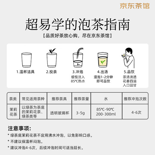 Wu Yutai Jasmine Tea Signature Jasmine 1887 Fresh Fragrance Special 120g Eight Large Pure Buds Fresh Canned