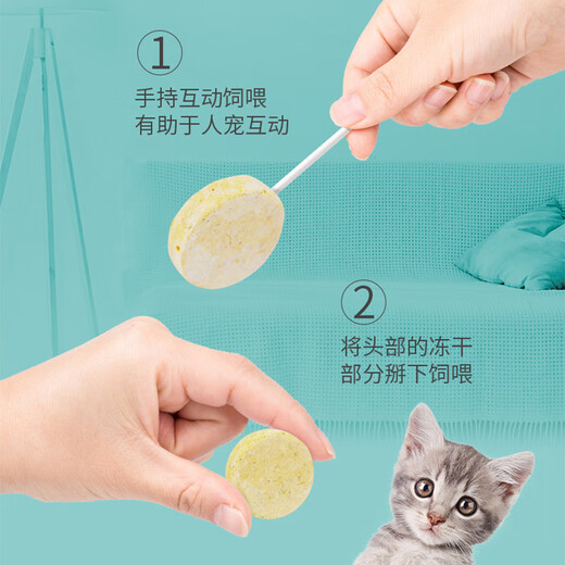 Lonno Chicken Freeze-dried Lollipops Cat Snacks Chicken Sticks Kittens Adult Cats Chicken Breast Teething Sticks Cat Strips Huge Benefit and Satisfaction Lollipops + Fresh Meat + Meat Patties