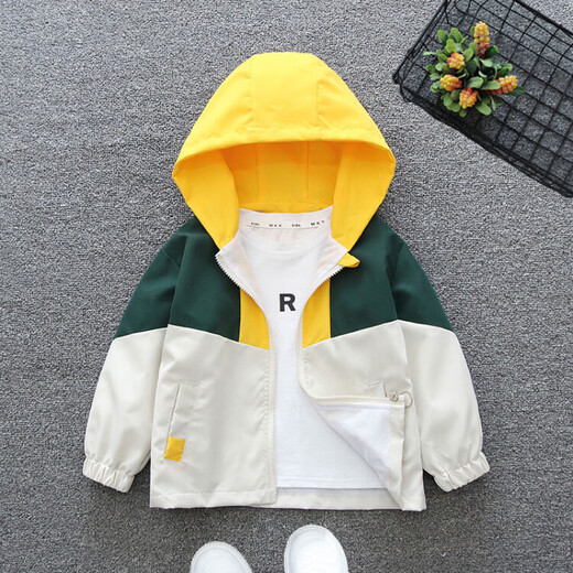 G.DuckKids Brand Veste pour enfants Veste garçons Spring and Automne Style's Childred's Hooded Windbreaker Internet Celebrity Handsome Boys Spring Vêtements Baby Top Black - 683 Modèles 90 Taille recommandée 80 - 90cm 1 et demi - 2 ans