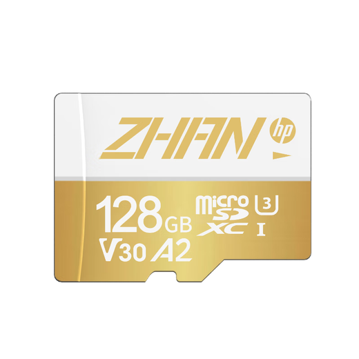 HP (HP) 128GTF card is suitable for DJI pocket3 action4,5 shadow stone gopro professional action camera drone MicroSD memory card memory card U3A2V30