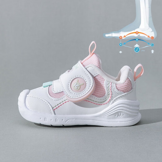 Genuofu Genuine 2025 Spring New Casual Non-slip Toddler Shoes for Boys and Girls, Versatile Soft Soled Infant and Toddler Functional Shoes K96 Pink Upgraded Model with Soft Arch Support 22 Memory 15.3 Foot Length 14.2-14.7