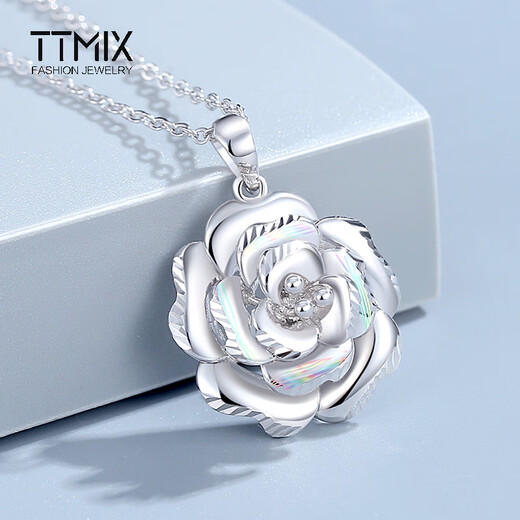 TTMIX platinum pendant rose pendant women's pt950 platinum pendant colorful craft large size 4.9-5.1g