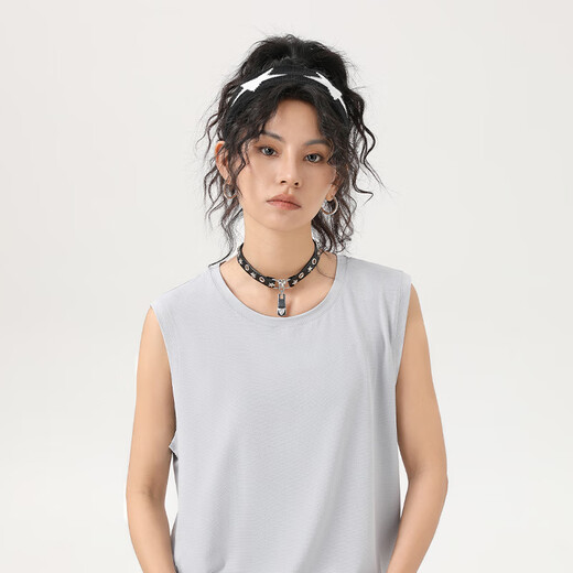 名创优品（MINISO）冰丝背心男2025新款防晒透气男士运动健身无袖坎肩t恤 白 XL