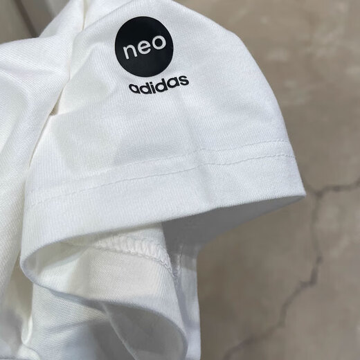 阿迪达斯 （adidas）Neo短袖T恤男士夏季新款运动服时尚印花休闲圆领半袖衫上衣 HC9717/白色 S