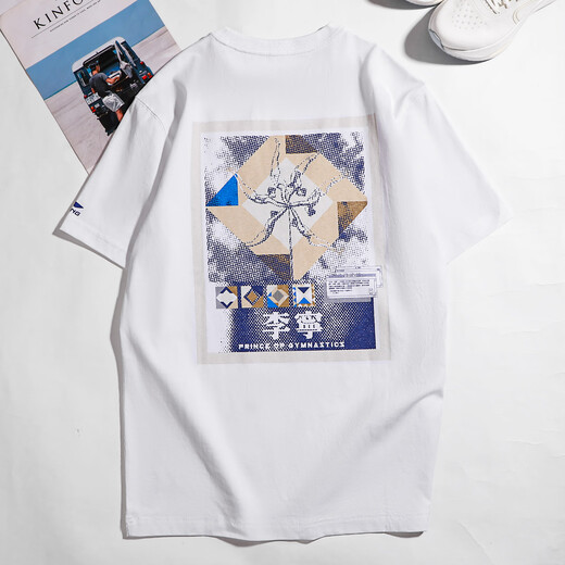 Li Ning men's short-sleeved summer new classic comfortable breathable T-shirt loose and versatile quick-drying half-sleeved AHST733 AHST733-1 Standard white 3XL