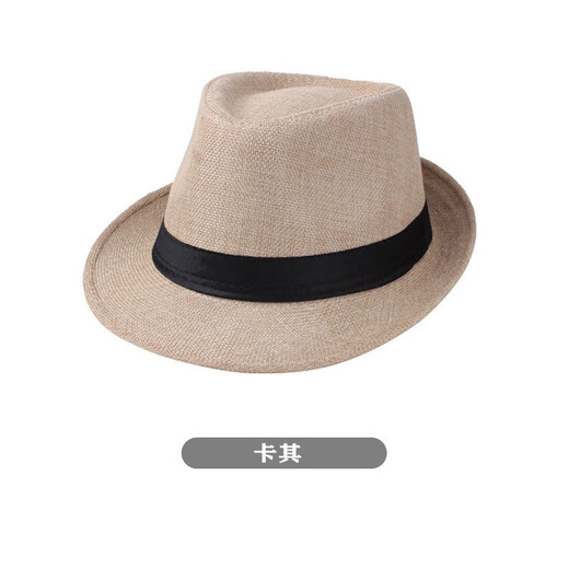 Thousands of charming summer hats for men, straw shading and breathable hats, sun protection sun hats, jazz hats, men's hats, casual hats, cool hats, black (linen material), one size fits all for adults 58cm