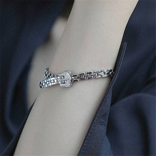 Siyi French Michelle diamond belt buckle chain bracelet adjustable buckle bracelet gold gold suitable for 16.5 inner hand circumference