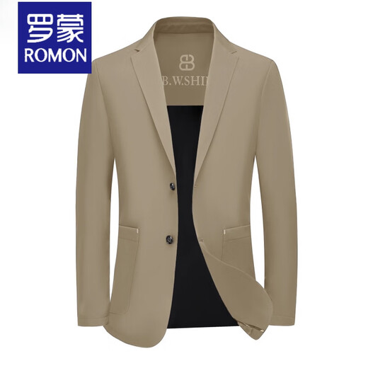 Romon Casual Suit Men 2025 Nouveau costume pour hommes Single d'âge moyen printemps et veste d'automne mince veste de combinaison de haut mince noir zj9889 l 175