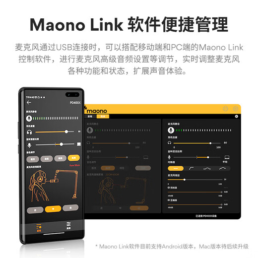 Sudotack PD400X dynamic microphone professional recording USB XLR interface large diaphragm karaoke live sound card equipment Sudotack PD400X Tianwang core PD400X (desktop model)