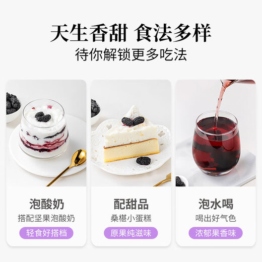 方家铺子桑葚干500g/瓶 六星桑椹干大果均≥2cm黑桑葚子泡水枸杞泡酒药材