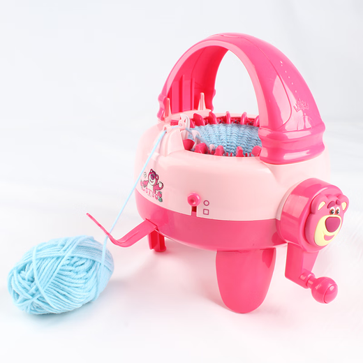 Máquina de tejer Disney suéter de punto suéter a mano Artefacto de la casa infantil juguetes para el regalo de cumpleaños de la casa de fresa