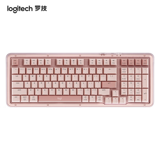 Logitech ALTO KEYS K98S Amber Series AI customized wireless mechanical keyboard hot-swappable marble switches silent switches pink