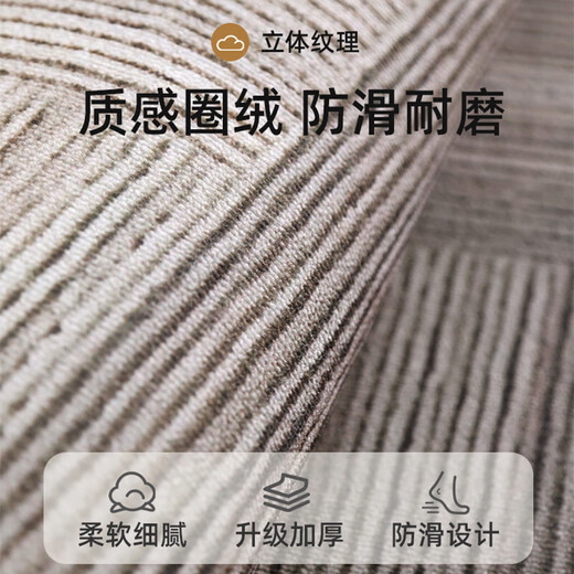 阿扎尔 HAZARD入户门地垫【法尔曼绒】感进门门口脚垫防滑耐脏免洗垫子玄关 全季-15269 100CM*100CM