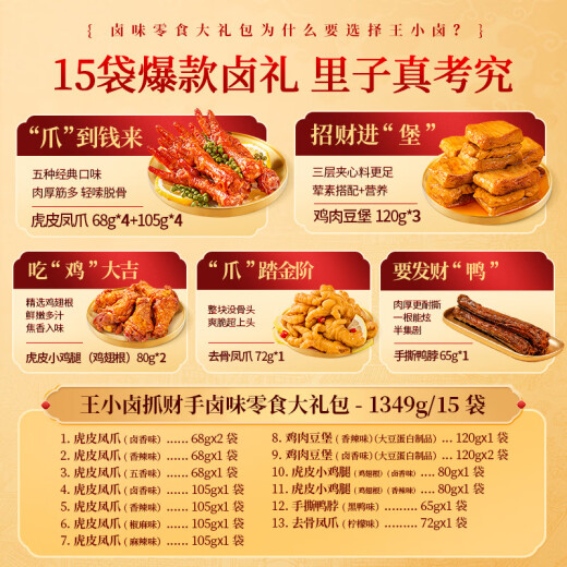 Wang Xiaolu Wang Xiaolu designado para ganar dinero. Tome el dinero y los bocadillos estofados y la caja de regalo carnosa. Le daremos regalos y usted valdrá la pena. Tome el dinero y la caja de regalo 1349g