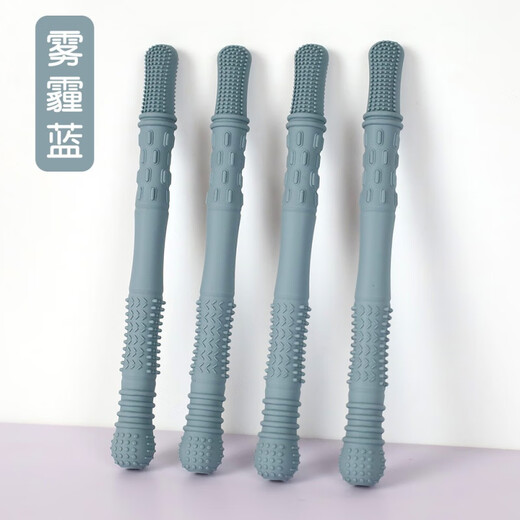 Guanxiangniao Teething Stick Baby Teething Stick Hollow Straw Teether Chewable Child Massage Gum Food Grade Soft Bite Deep Pink*/1pc Silicone Hollow Teether Tube