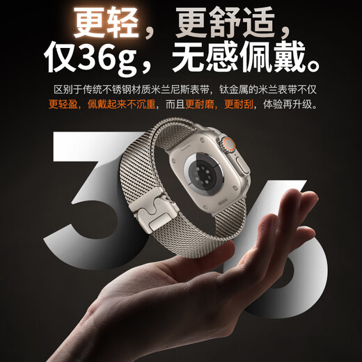 BHO is suitable for Apple watch strap Apple Watch S11/Ultra3 titanium Milanese strap iwach S10/9/8/7/SE3 parachute buckle strap