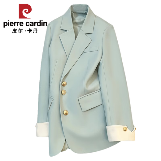 Pierre Cardin 2025 Spring New Design Mint Green Suit Jacket Women's Korean Style Casual Small Suit 2024 Beige 2025 Regular L Recommendation 110-125 Jin Jin equals 0.5 kg