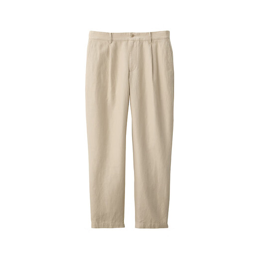 
MUJI men's twill straight pants men's long pants casual pants spring men's clothing AE0Z3C5S Beige L (175/88A)
